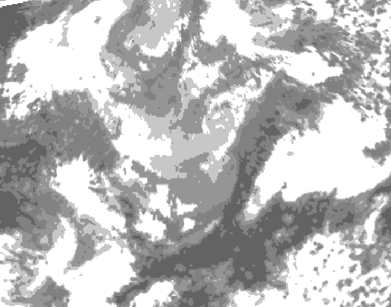 GDPS total cloud 222 hour forecast chart for Canada based on 2026/04/04 1200Z data