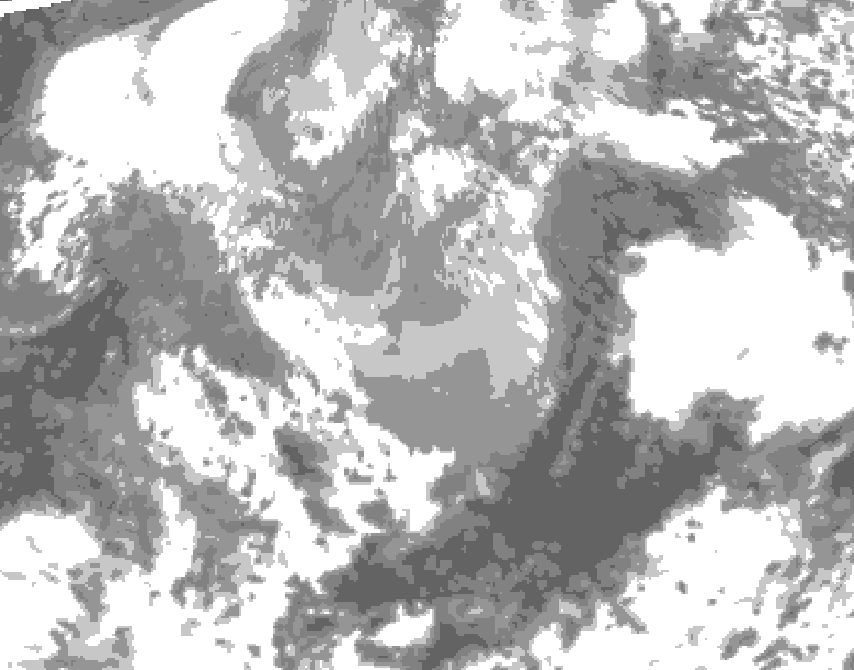 GDPS total cloud 228 hour forecast chart for Canada based on 2026/04/04 1200Z data
