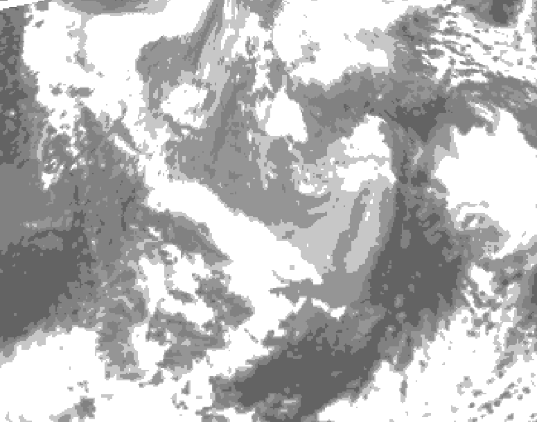 GDPS total cloud 240 hour forecast chart for Canada based on 2026/04/04 1200Z data