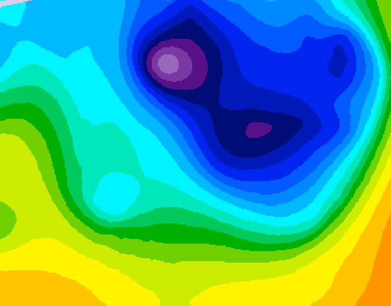 GDPS 500 millibar geopotential height 072 hour forecast chart for Canada based on 2026/04/05 0000Z data