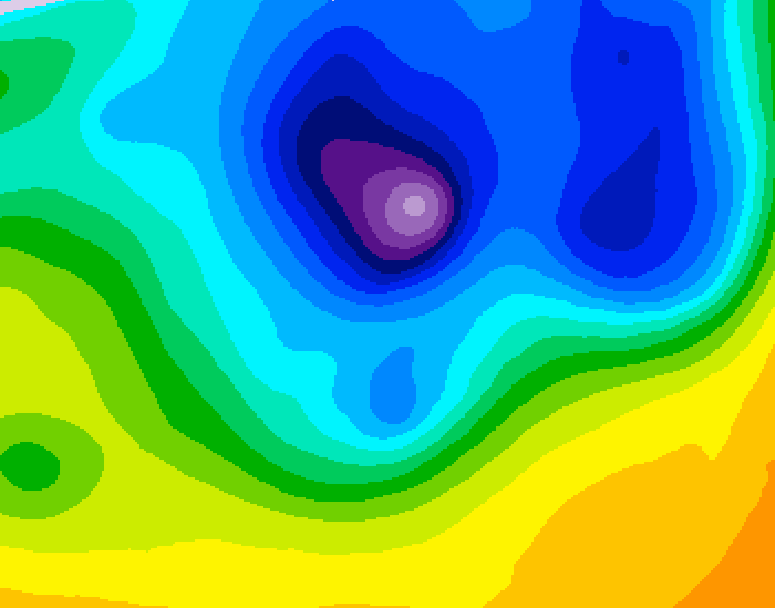 GDPS 500 millibar geopotential height 108 hour forecast chart for Canada based on 2026/04/05 0000Z data