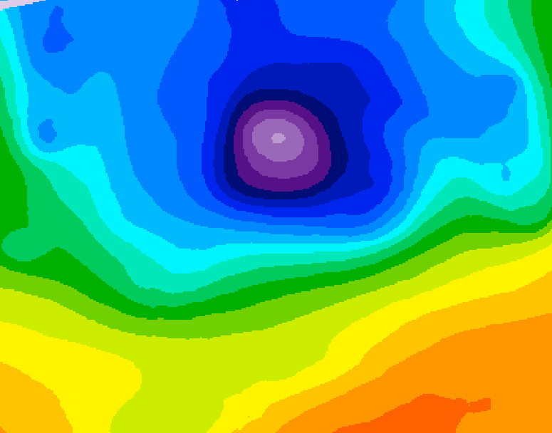 GDPS 500 millibar geopotential height 192 hour forecast chart for Canada based on 2026/04/05 0000Z data