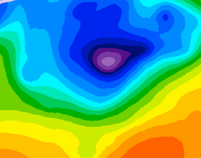 GDPS 500 millibar geopotential height 216 hour forecast chart for Canada based on 2026/04/05 0000Z data
