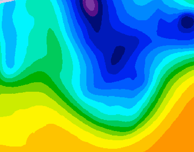 GDPS 500 millibar geopotential height 012 hour forecast chart for Canada based on 2026/04/05 1200Z data
