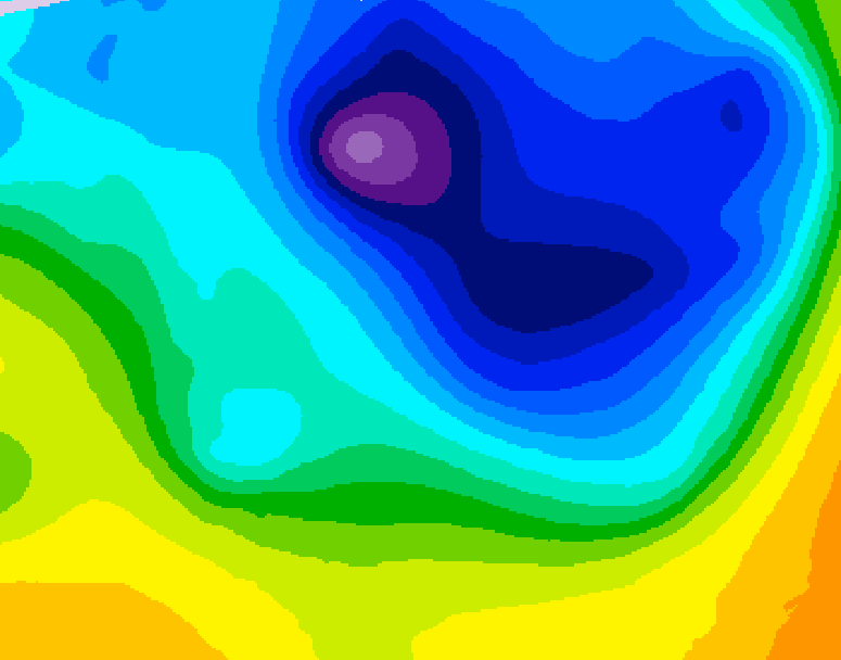 GDPS 500 millibar geopotential height 060 hour forecast chart for Canada based on 2026/04/05 1200Z data