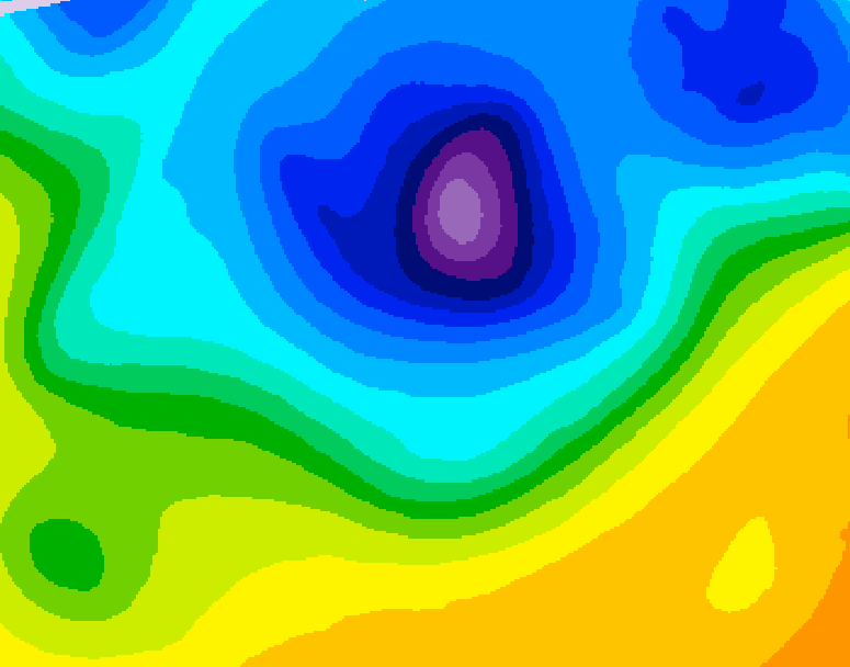 GDPS 500 millibar geopotential height 120 hour forecast chart for Canada based on 2026/04/05 1200Z data