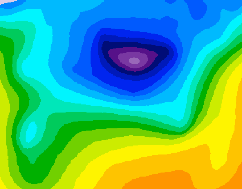 GDPS 500 millibar geopotential height 144 hour forecast chart for Canada based on 2026/04/05 1200Z data