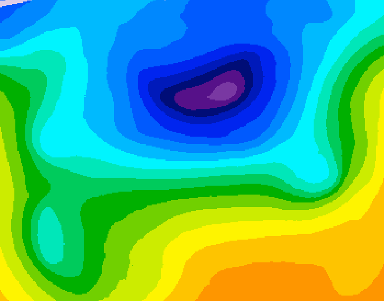 GDPS 500 millibar geopotential height 156 hour forecast chart for Canada based on 2026/04/05 1200Z data