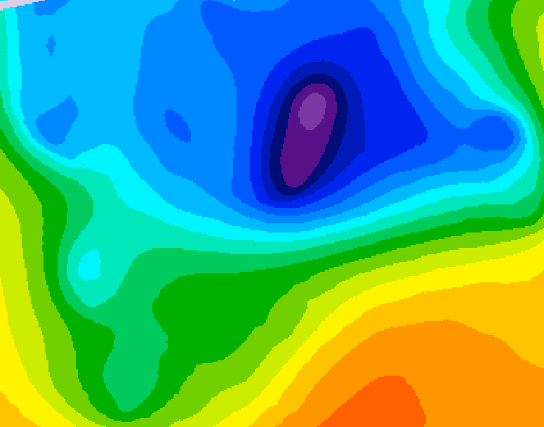 GDPS 500 millibar geopotential height 180 hour forecast chart for Canada based on 2026/04/05 1200Z data