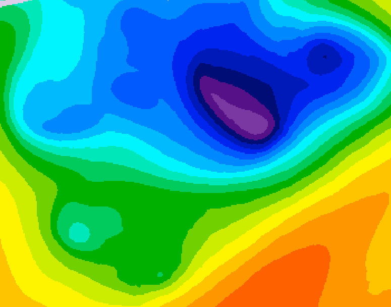 GDPS 500 millibar geopotential height 198 hour forecast chart for Canada based on 2026/04/05 1200Z data