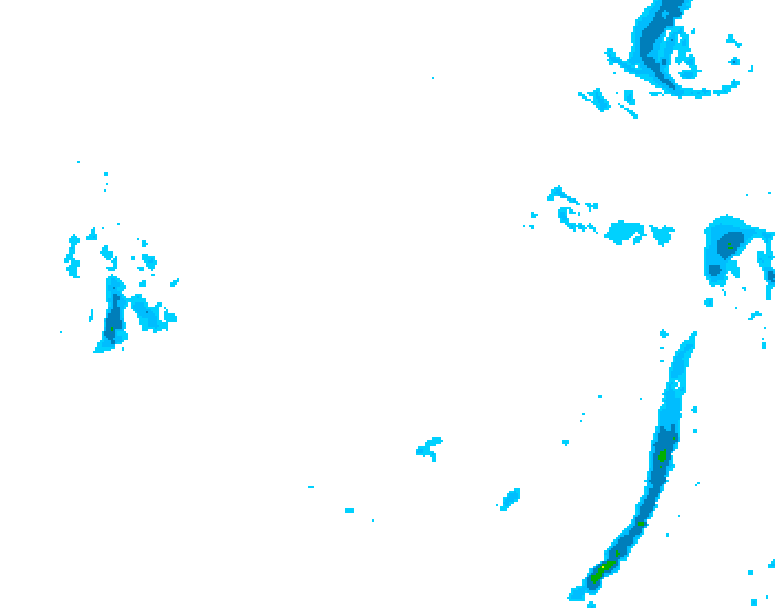 GDPS precipitation 036 hour forecast chart for Canada based on 2026/04/05 0000Z data