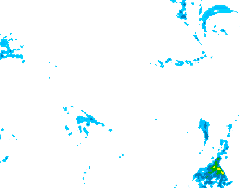 GDPS precipitation 072 hour forecast chart for Canada based on 2026/04/05 0000Z data