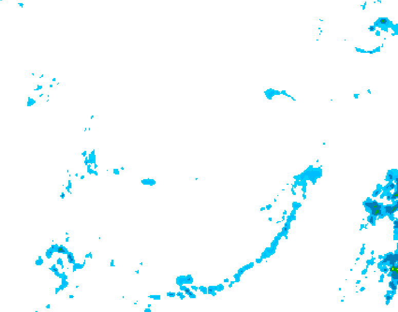 GDPS precipitation 132 hour forecast chart for Canada based on 2026/04/05 1200Z data