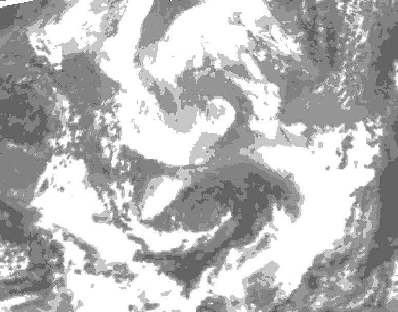 GDPS total cloud 108 hour forecast chart for Canada based on 2026/04/05 0000Z data