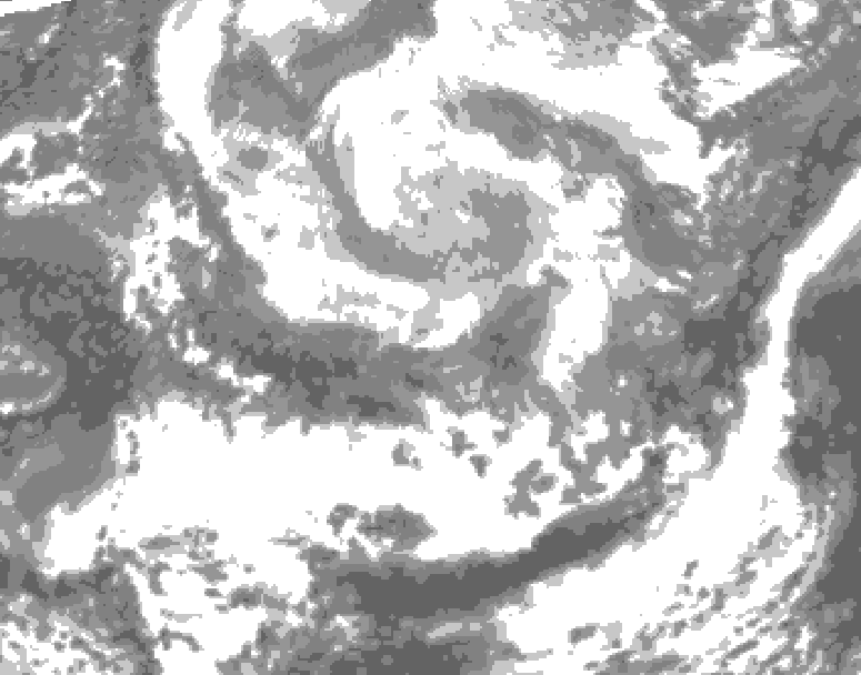 GDPS total cloud 156 hour forecast chart for Canada based on 2026/04/05 0000Z data