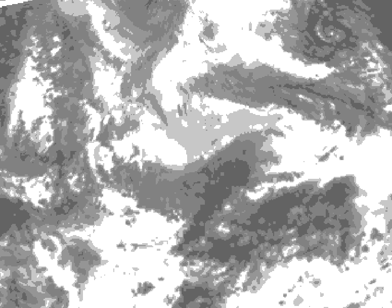 GDPS total cloud 210 hour forecast chart for Canada based on 2026/04/05 0000Z data