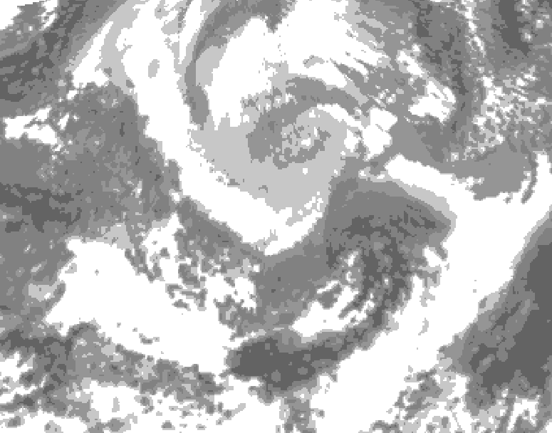 GDPS total cloud 108 hour forecast chart for Canada based on 2026/04/05 1200Z data