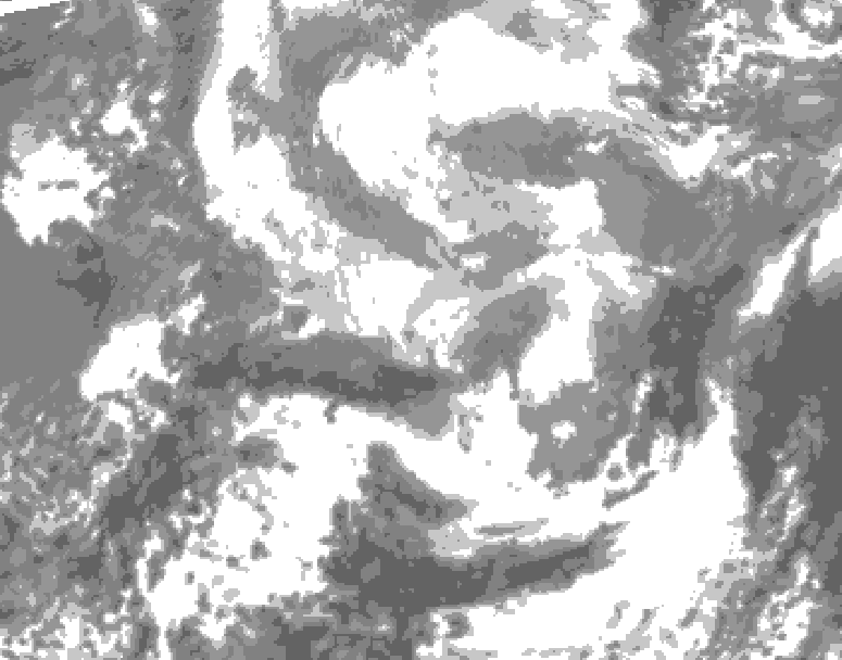 GDPS total cloud 144 hour forecast chart for Canada based on 2026/04/05 1200Z data