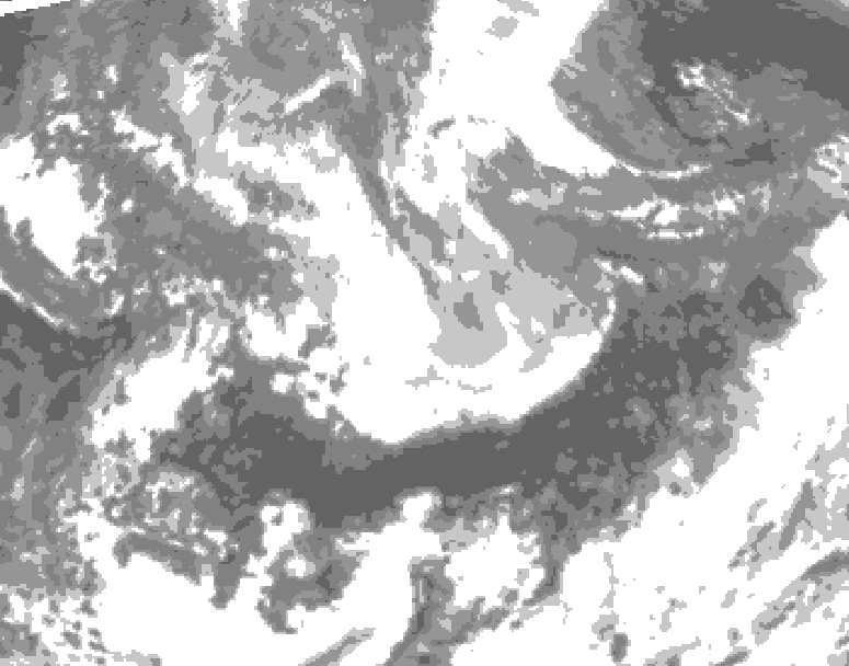GDPS total cloud 198 hour forecast chart for Canada based on 2026/04/05 1200Z data