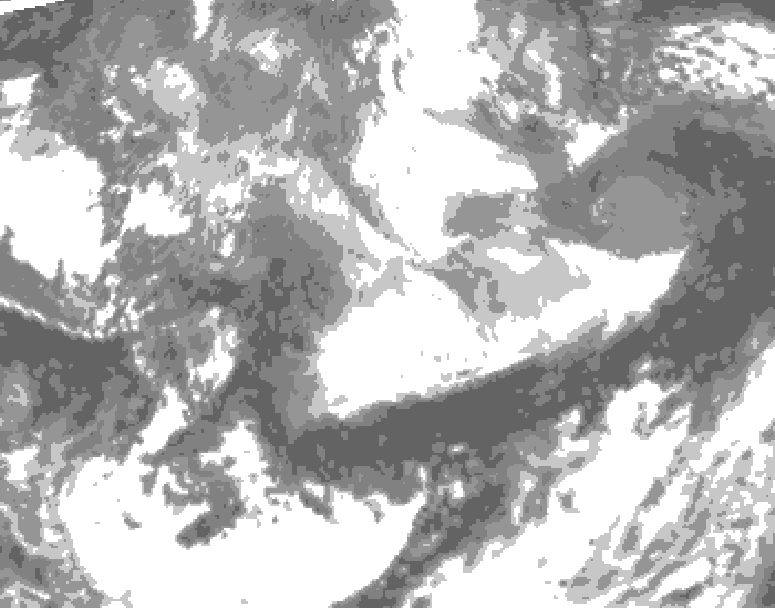 GDPS total cloud 216 hour forecast chart for Canada based on 2026/04/05 1200Z data