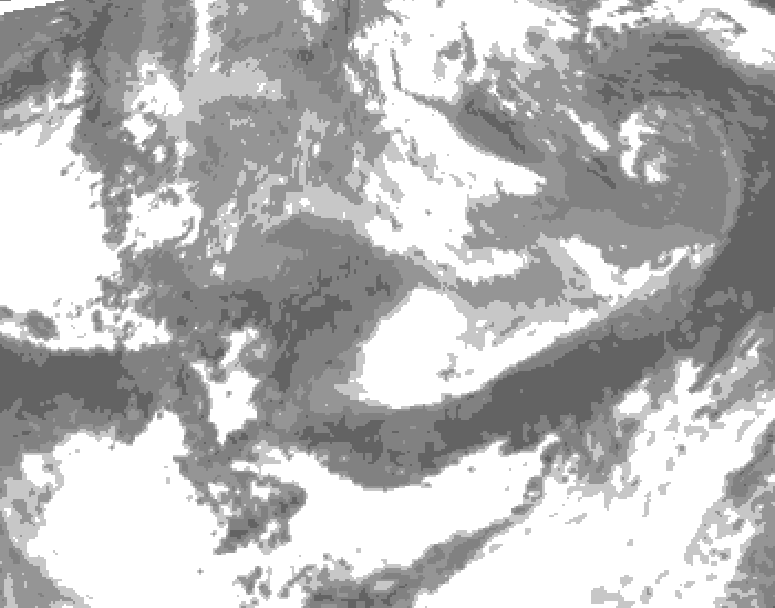 GDPS total cloud 228 hour forecast chart for Canada based on 2026/04/05 1200Z data