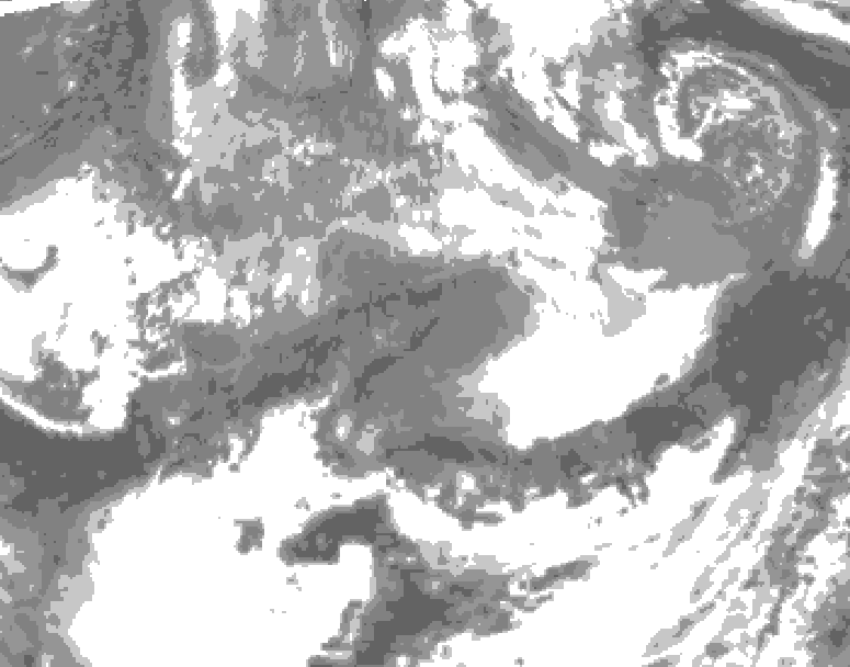 GDPS total cloud 240 hour forecast chart for Canada based on 2026/04/05 1200Z data