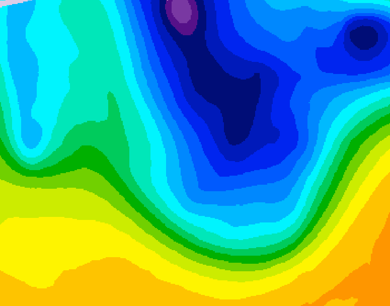 GDPS 500 millibar geopotential height 006 hour forecast chart for Canada based on 2026/04/06 0000Z data