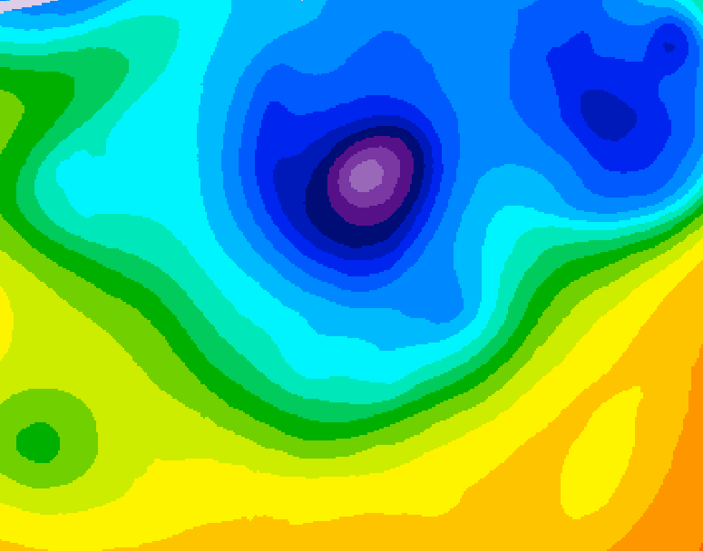 GDPS 500 millibar geopotential height 096 hour forecast chart for Canada based on 2026/04/06 0000Z data