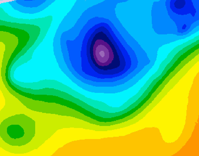 GDPS 500 millibar geopotential height 114 hour forecast chart for Canada based on 2026/04/06 0000Z data