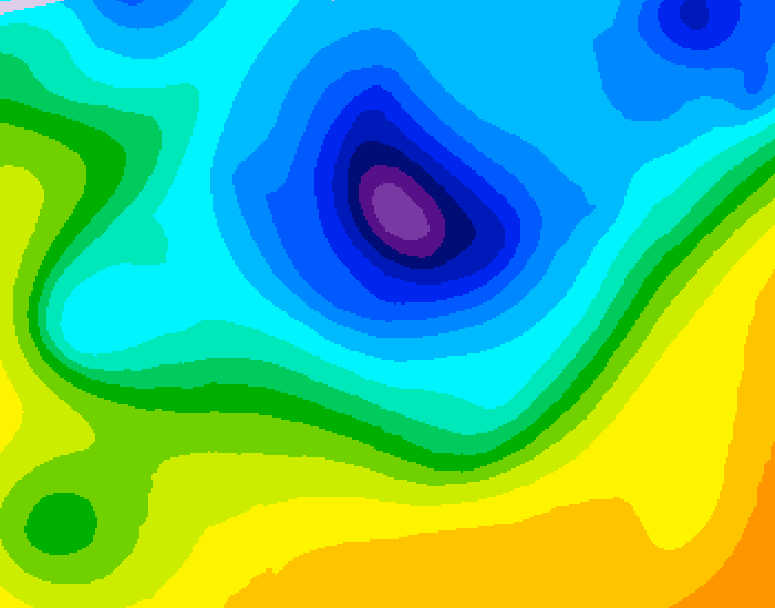 GDPS 500 millibar geopotential height 120 hour forecast chart for Canada based on 2026/04/06 0000Z data