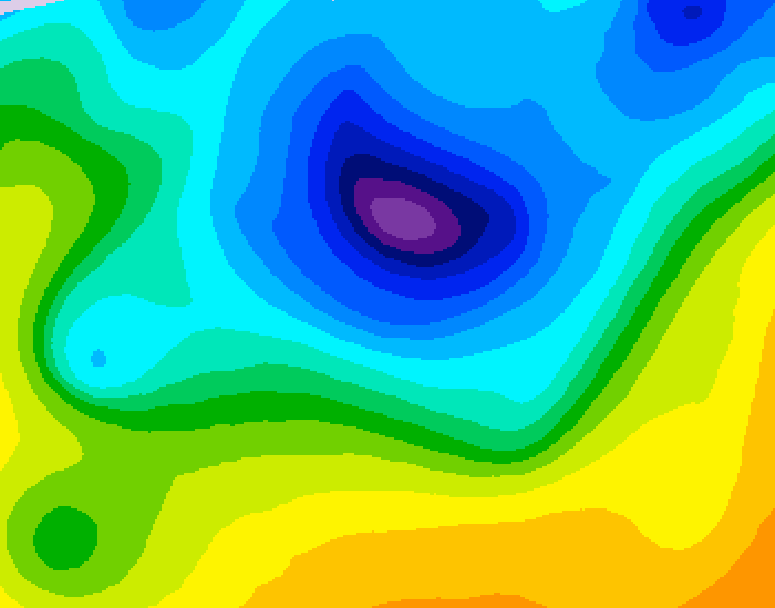 GDPS 500 millibar geopotential height 126 hour forecast chart for Canada based on 2026/04/06 0000Z data