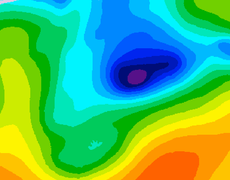 GDPS 500 millibar geopotential height 198 hour forecast chart for Canada based on 2026/04/06 0000Z data