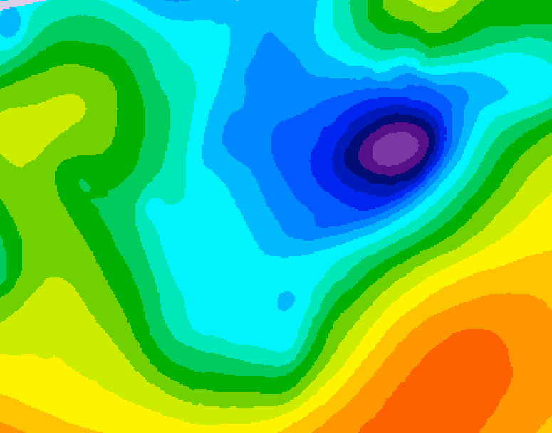 GDPS 500 millibar geopotential height 222 hour forecast chart for Canada based on 2026/04/06 0000Z data