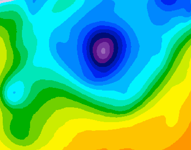 GDPS 500 millibar geopotential height 114 hour forecast chart for Canada based on 2026/04/06 1200Z data