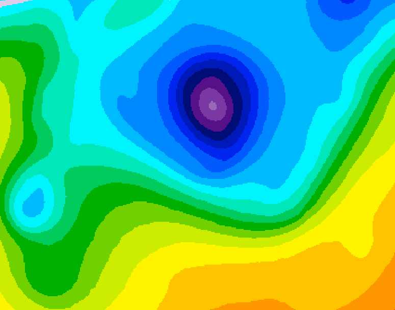 GDPS 500 millibar geopotential height 120 hour forecast chart for Canada based on 2026/04/06 1200Z data