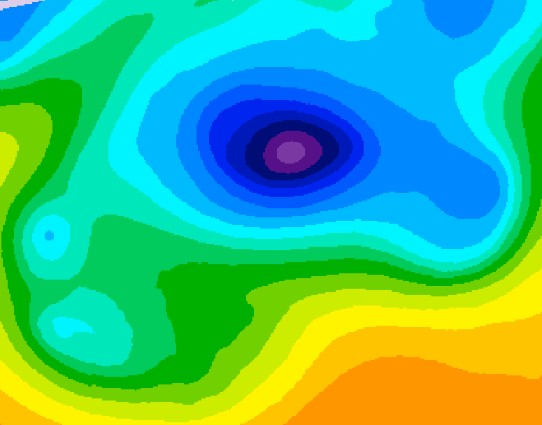 GDPS 500 millibar geopotential height 150 hour forecast chart for Canada based on 2026/04/06 1200Z data