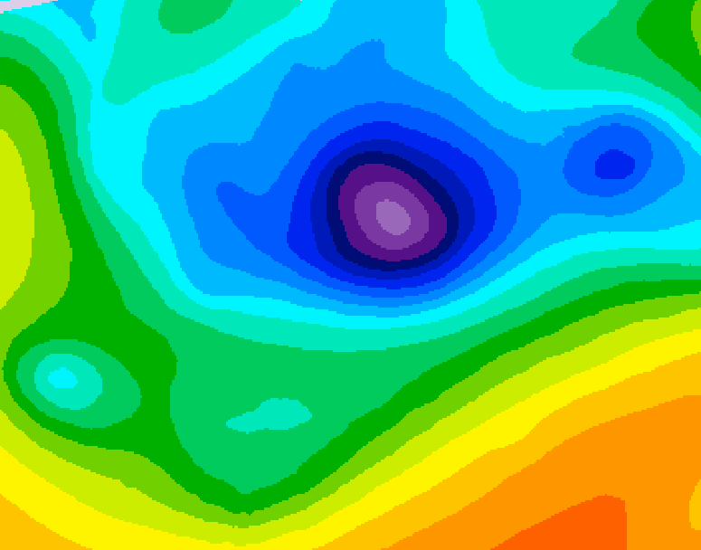 GDPS 500 millibar geopotential height 180 hour forecast chart for Canada based on 2026/04/06 1200Z data