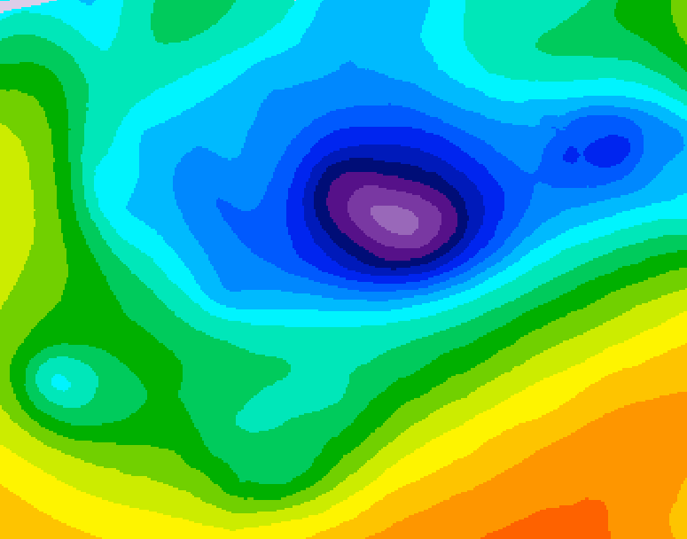 GDPS 500 millibar geopotential height 186 hour forecast chart for Canada based on 2026/04/06 1200Z data