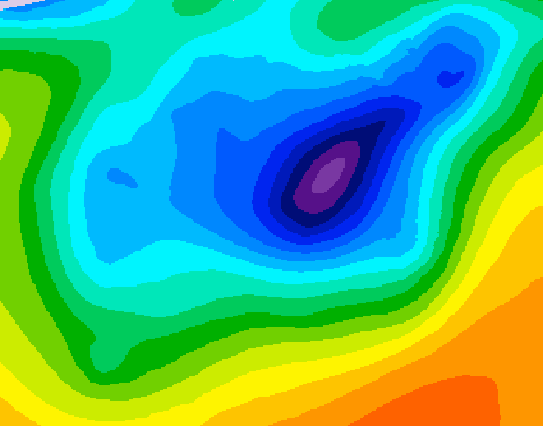 GDPS 500 millibar geopotential height 222 hour forecast chart for Canada based on 2026/04/06 1200Z data