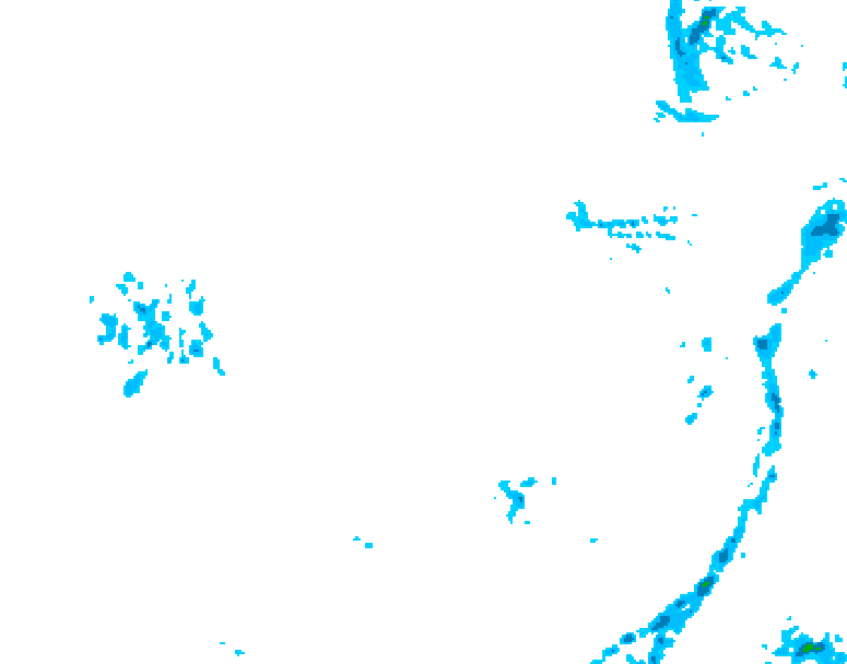 GDPS precipitation 018 hour forecast chart for Canada based on 2026/04/06 0000Z data
