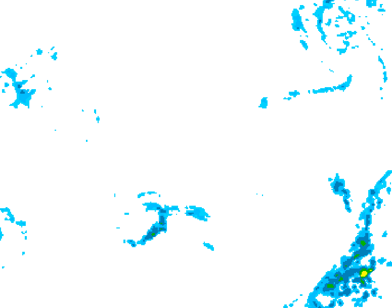 GDPS precipitation 054 hour forecast chart for Canada based on 2026/04/06 0000Z data