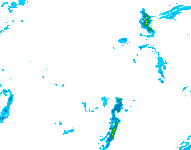 GDPS precipitation 222 hour forecast chart for Canada based on 2026/04/06 0000Z data