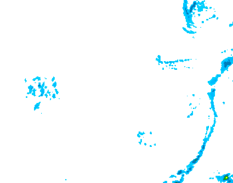 GDPS precipitation 006 hour forecast chart for Canada based on 2026/04/06 1200Z data