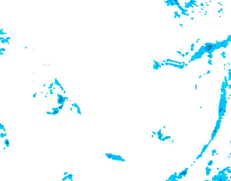 GDPS precipitation 018 hour forecast chart for Canada based on 2026/04/06 1200Z data