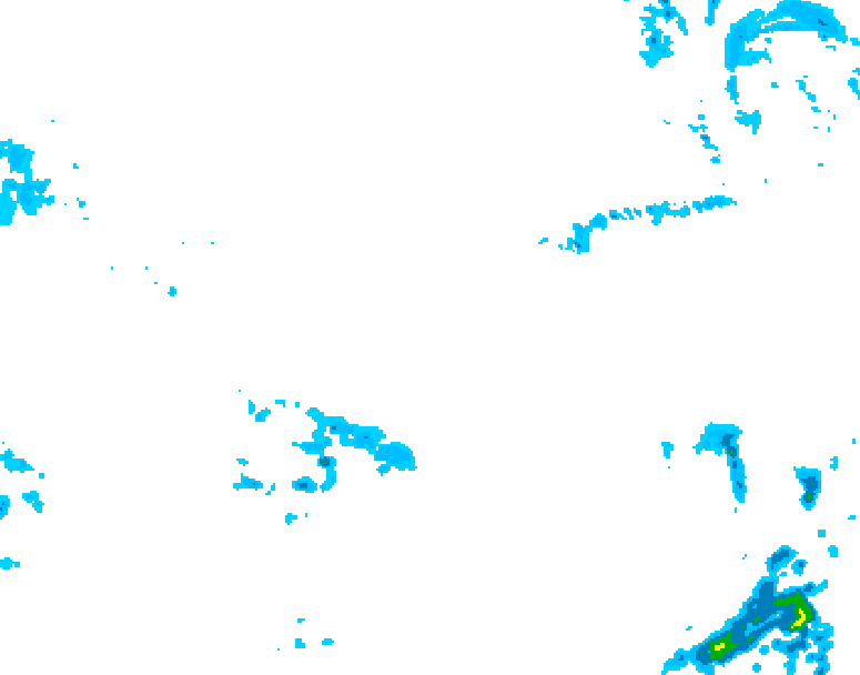 GDPS precipitation 036 hour forecast chart for Canada based on 2026/04/06 1200Z data