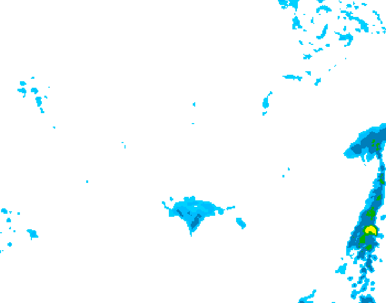 GDPS precipitation 054 hour forecast chart for Canada based on 2026/04/06 1200Z data