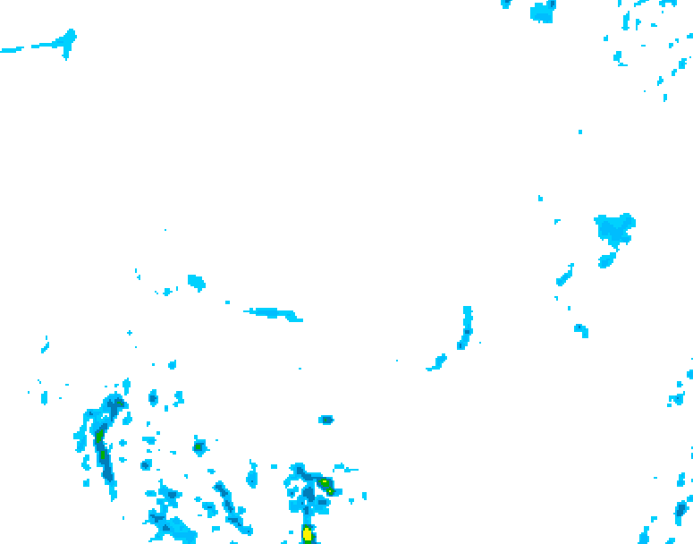 GDPS precipitation 132 hour forecast chart for Canada based on 2026/04/06 1200Z data