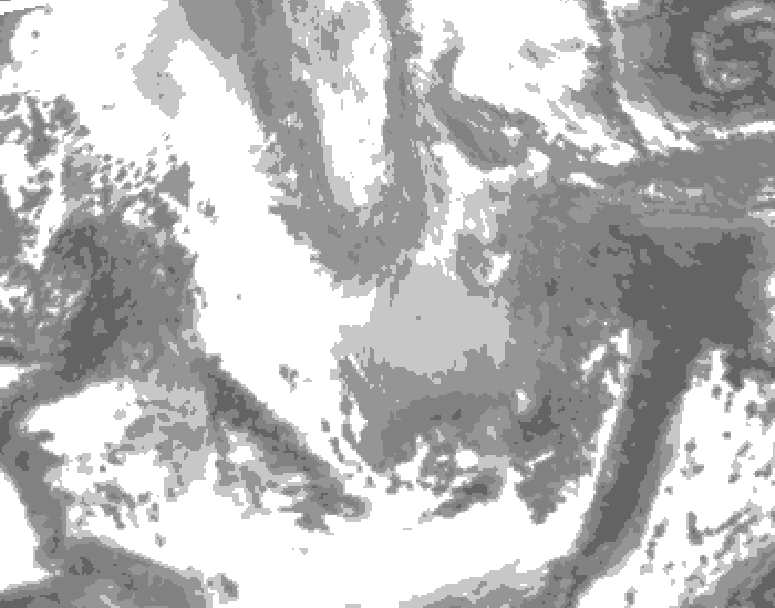 GDPS total cloud 006 hour forecast chart for Canada based on 2026/04/06 0000Z data