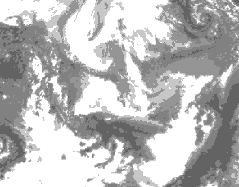 GDPS total cloud 060 hour forecast chart for Canada based on 2026/04/06 0000Z data