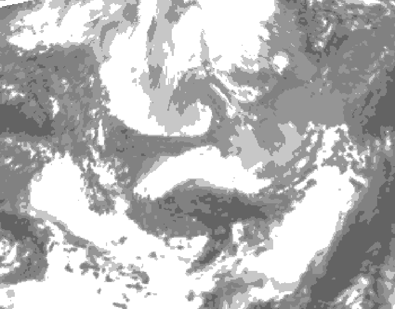 GDPS total cloud 072 hour forecast chart for Canada based on 2026/04/06 0000Z data